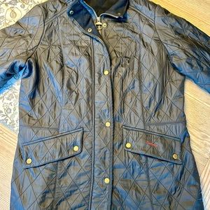 Barbour quilted Cavalry black jacket, US 14